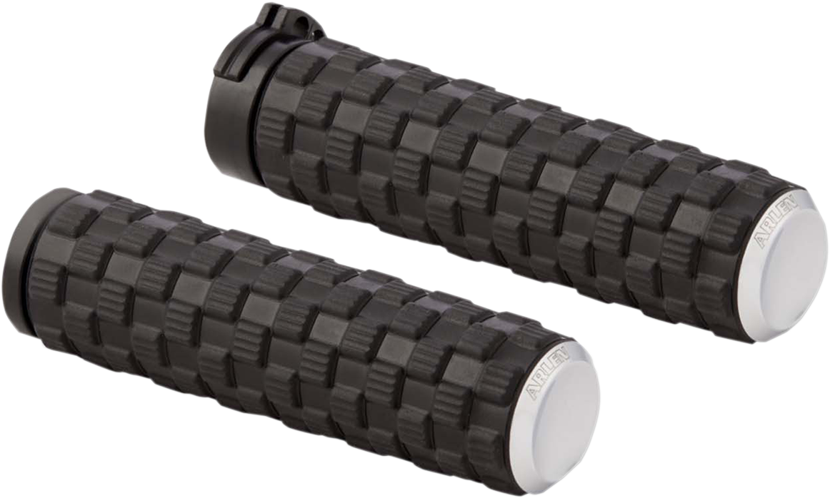ARLEN NESS Air Trax Grips - TBW - Chrome 07-353