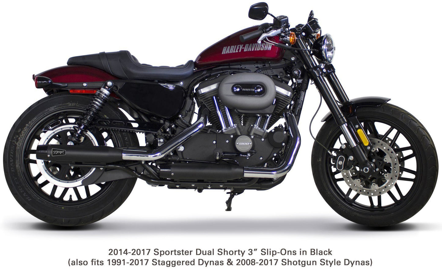 Comp S Slip On Dyna/Sportster Black W/Cf End Cap