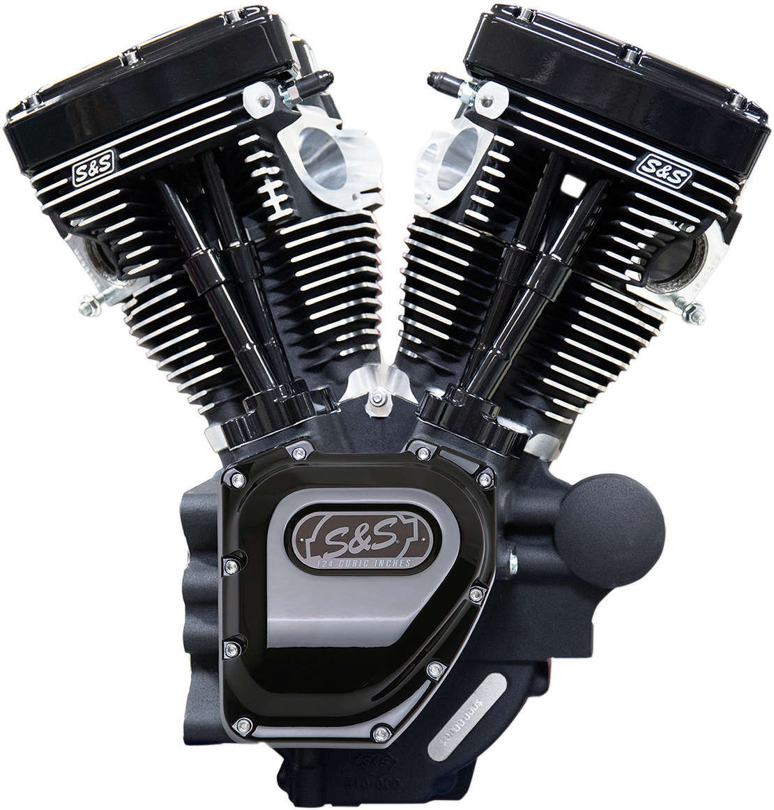 S&S CYCLE T124 Long Block Engine - Black - Touring 310-0836A