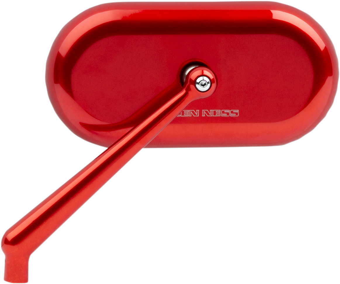 ARLEN NESS Mirror - Side View - Oval - Red - Left 13-176