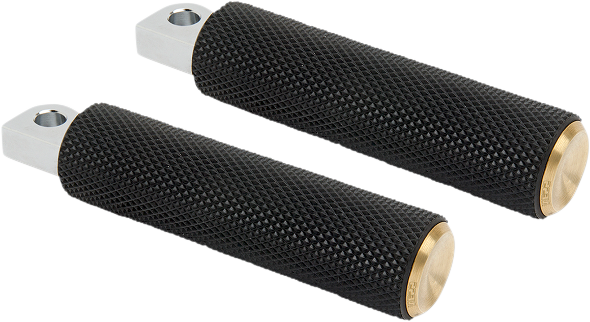 ARLEN NESS Passenger Knurled Footpegs - Brass - FL/FX '18-'24 07-945