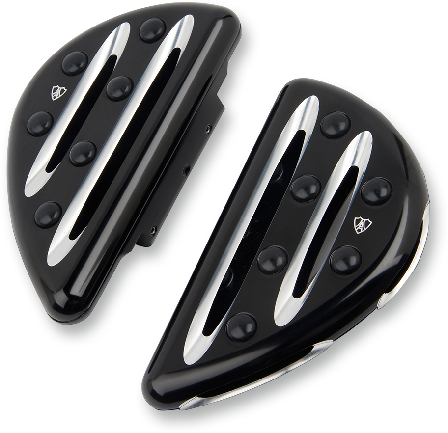 ARLEN NESS Passenger Floorboards - Deep Cut - Black 06-867