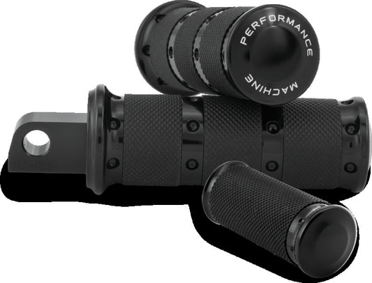 Performance Machine Footpegs XLS - Black Ano