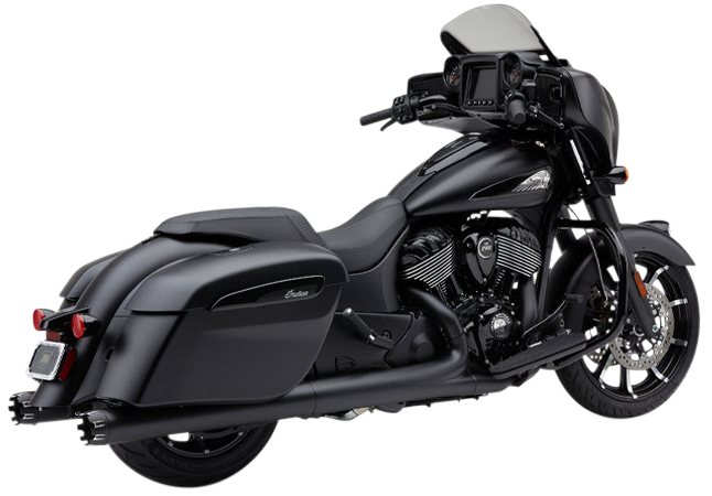 4" Nh Dual Cut Slip Ons Black Indian Gen 2 Bag