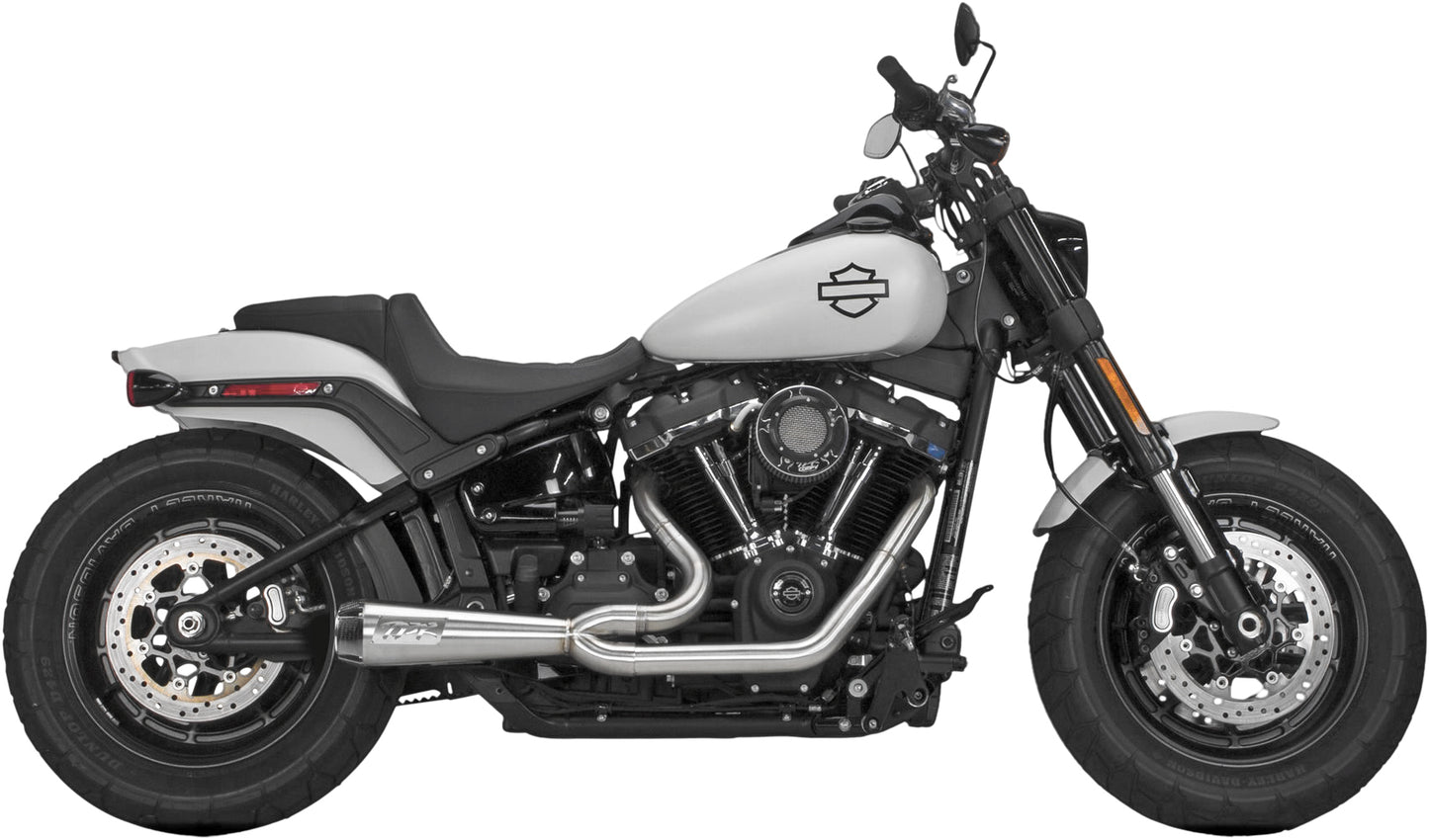 Comp S 2in1 Exhaust Softail Brushed W/Carbon End Cap