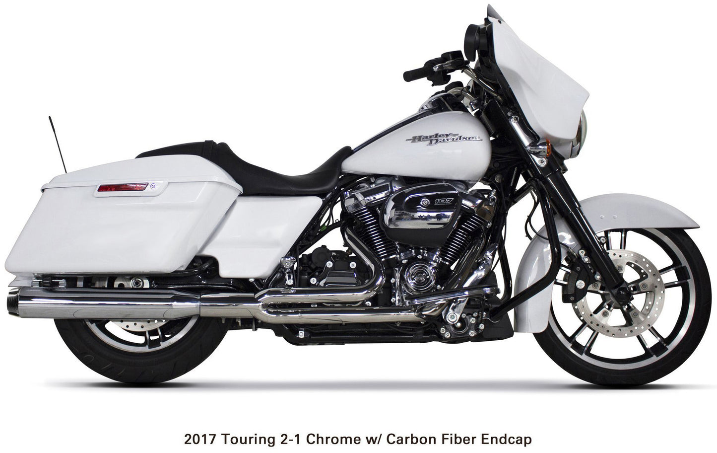 Comp S 2in1 Exhaust Touring M8 Chrome W/Cf End Cap