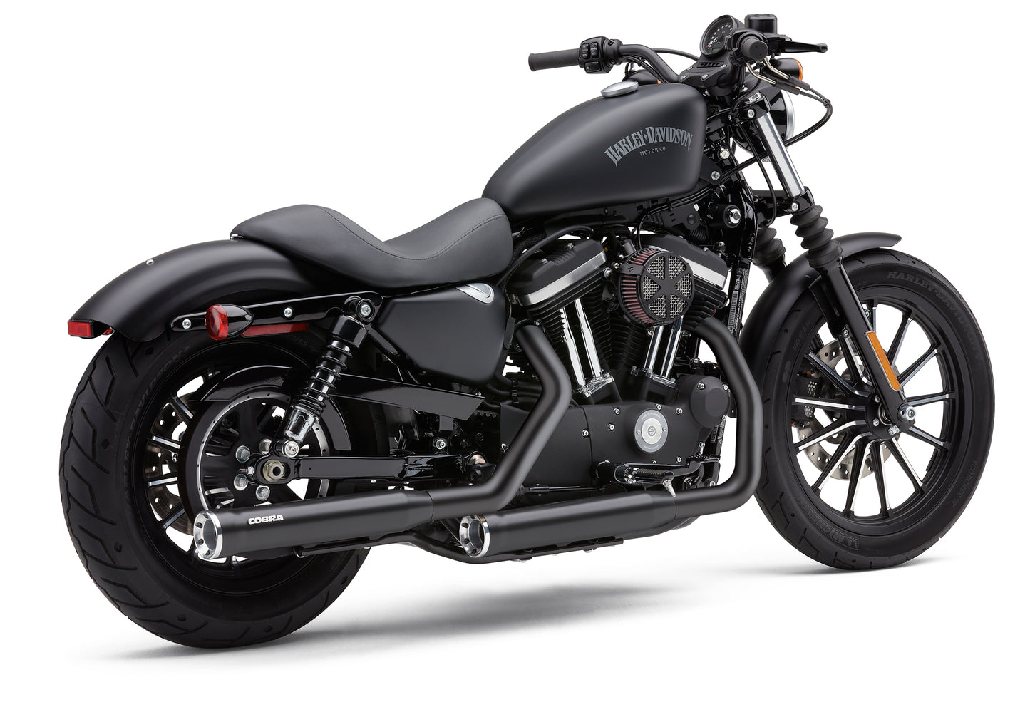 3" Rpt Slip Ons Black Sportster 04 13