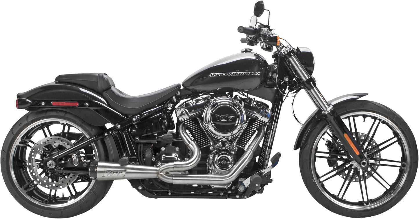 Comp S 2in1 Exhaust Softail Brushed W/Carbon End Cap