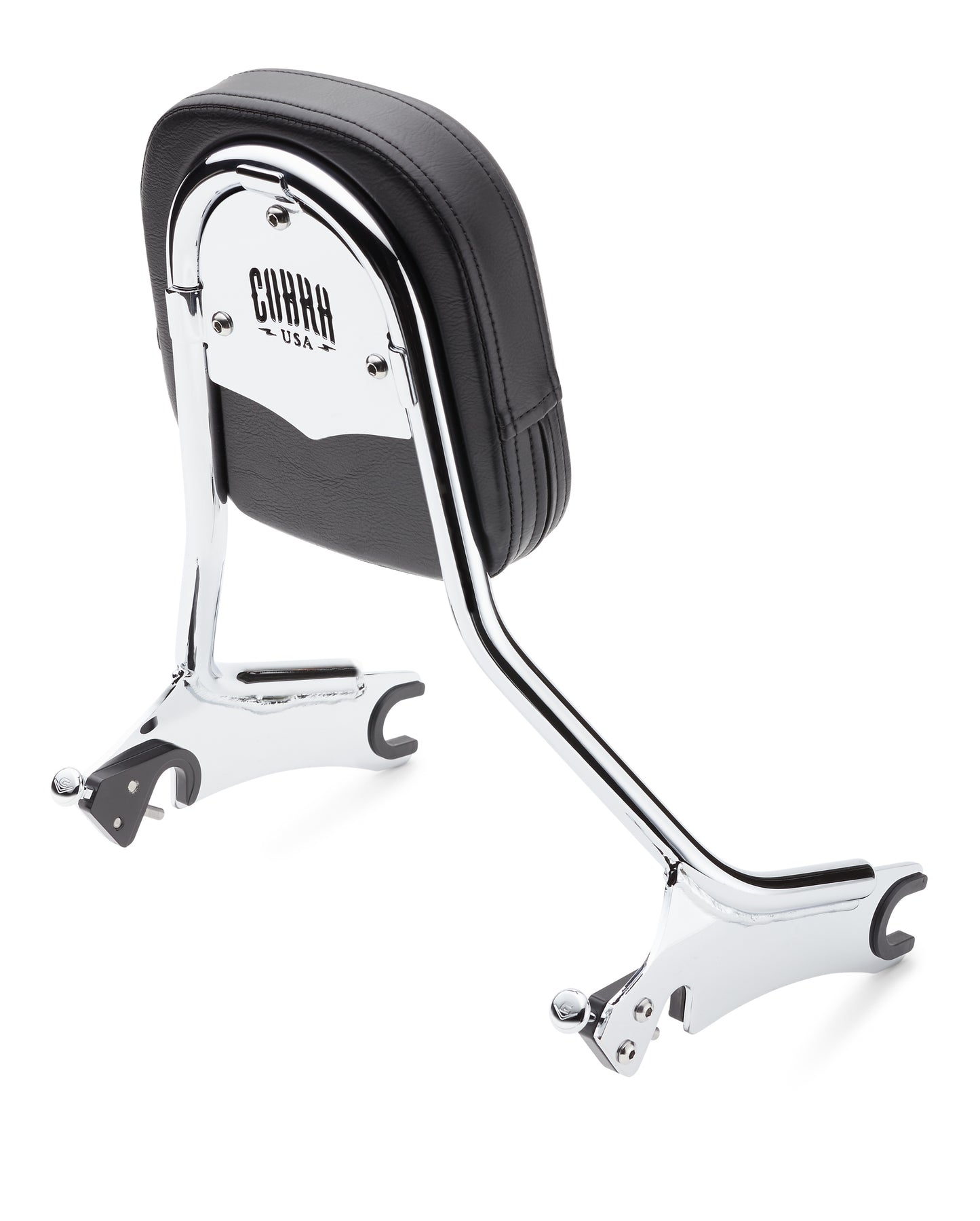 Detach Backrest Tall Med Pad Chrome Chieftain 14