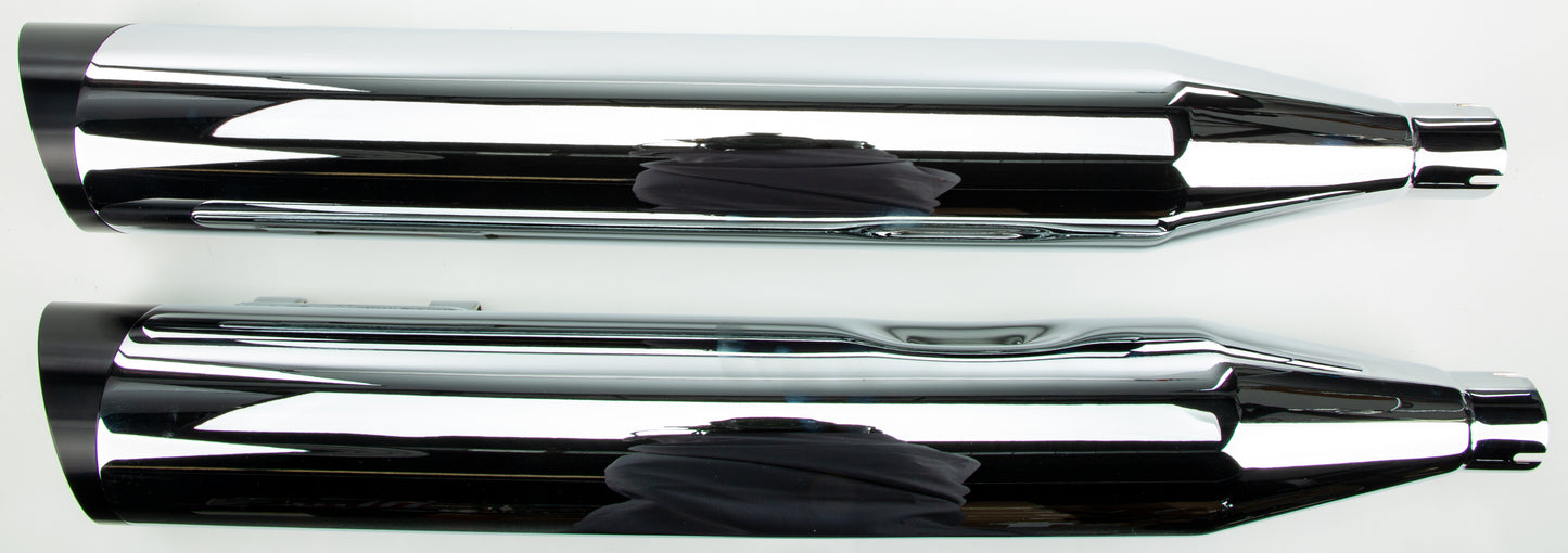 Comp S Slip On Touring Tc Chrome W/Black Slash End Cap