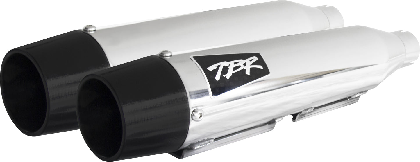 Comp S Slip On Dyna/Sportster Chrome W/Cf End Cap