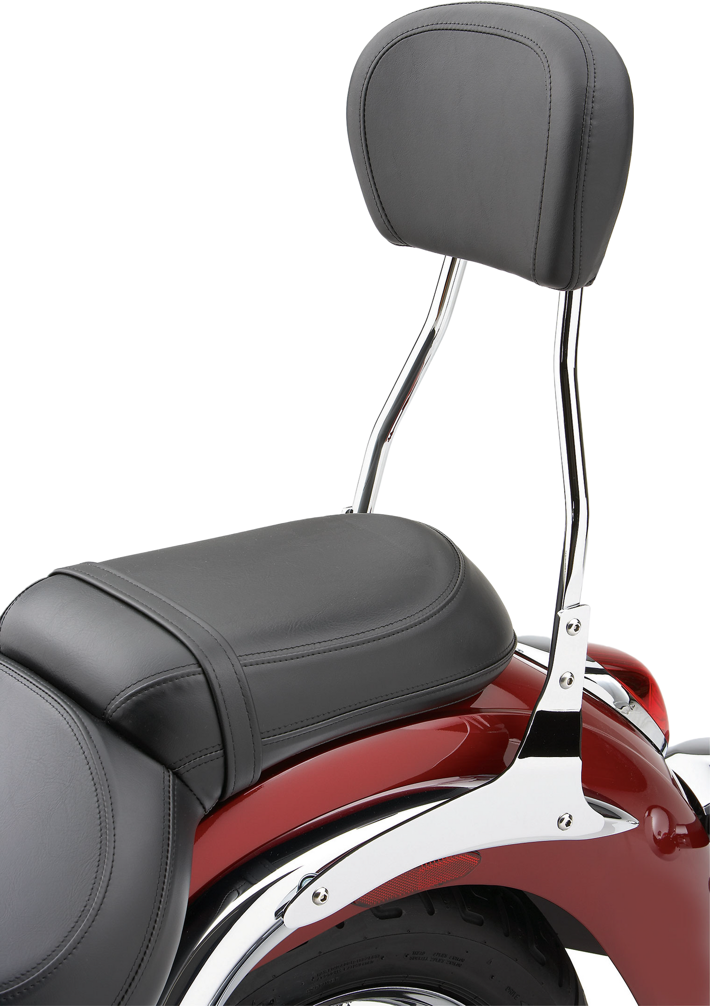 Std Round Sissy Bar W/Pad Chrome Hon Ace/Tourer/Sabre
