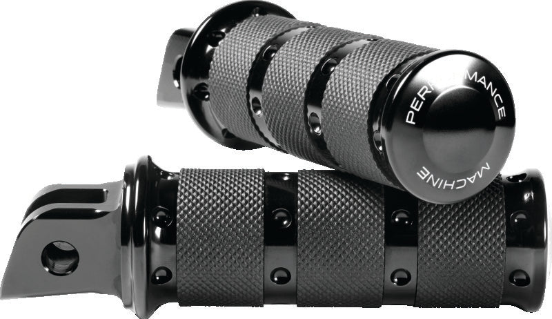 Performance Machine Footpegs XLS Rider - Black Ano