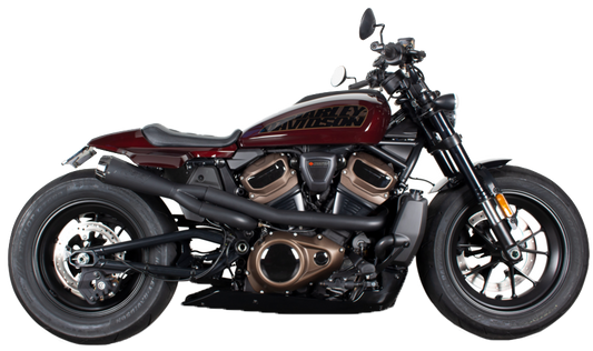 Comp S 2in1 Exh Sportster S Black W/Cf End Cap