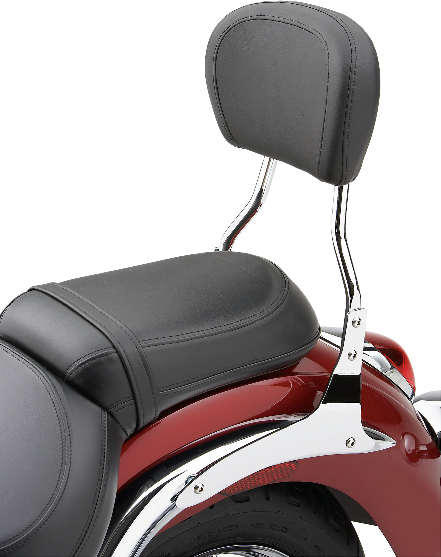 Short Round Sissy Bar W/Pad Chrome Yam Raider 08 18