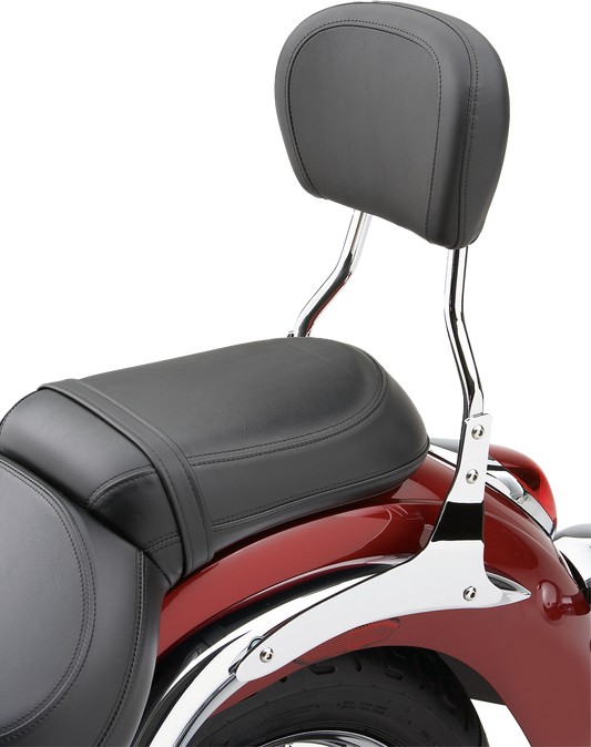 Short Round Sissy Bar W/Pad Chrome Yam Road Star 1600/1700