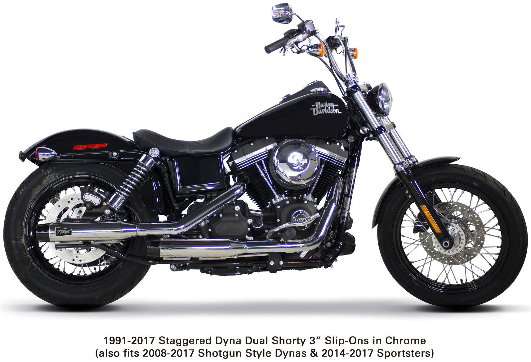 Comp S Slip On Dyna/Sportster Chrome W/Cf End Cap