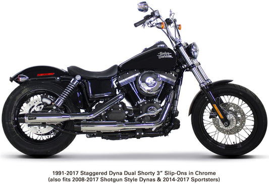 Comp S Slip On Dyna/Sportster Chrome W/Cf End Cap