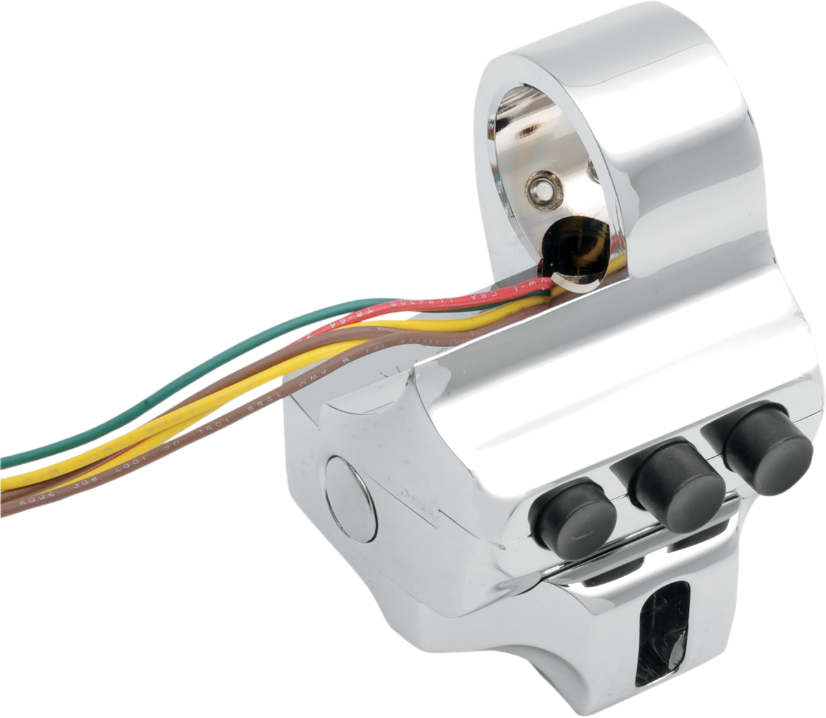 PERFORMANCE MACHINE (PM) Control Switch Housing - Right Side - Brake - Four Button - Chrome 0062-2040-CH