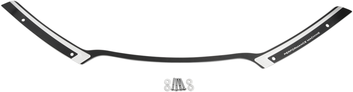 PERFORMANCE MACHINE (PM) Windshield Trim - Scallop - Contrast Cut - FLTR '15-'21 0209-2018SCA-BM