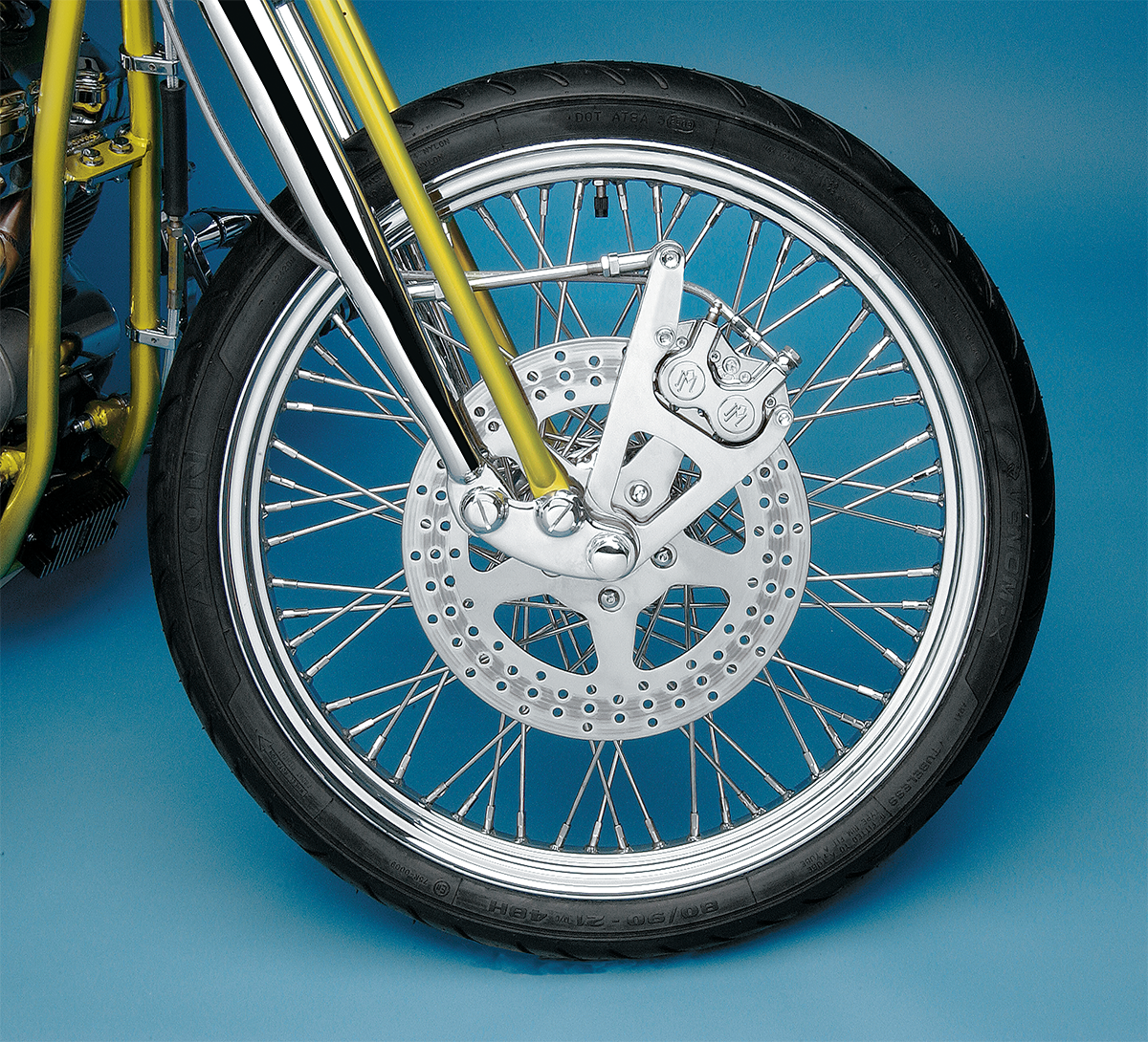 PERFORMANCE MACHINE (PM) Single Disc Caliper - Front - Polished - Springer 88-99 1217-0017-P