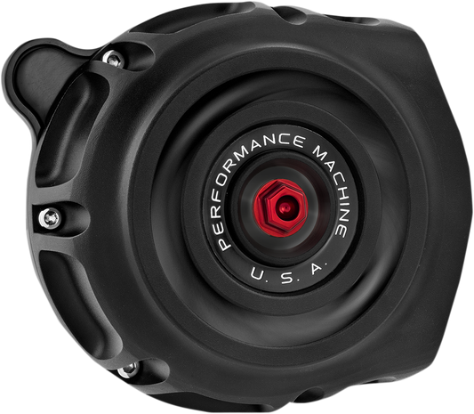 PERFORMANCE MACHINE (PM) Vintage Air Cleaner - Black Ops* 0206-2142-SMB