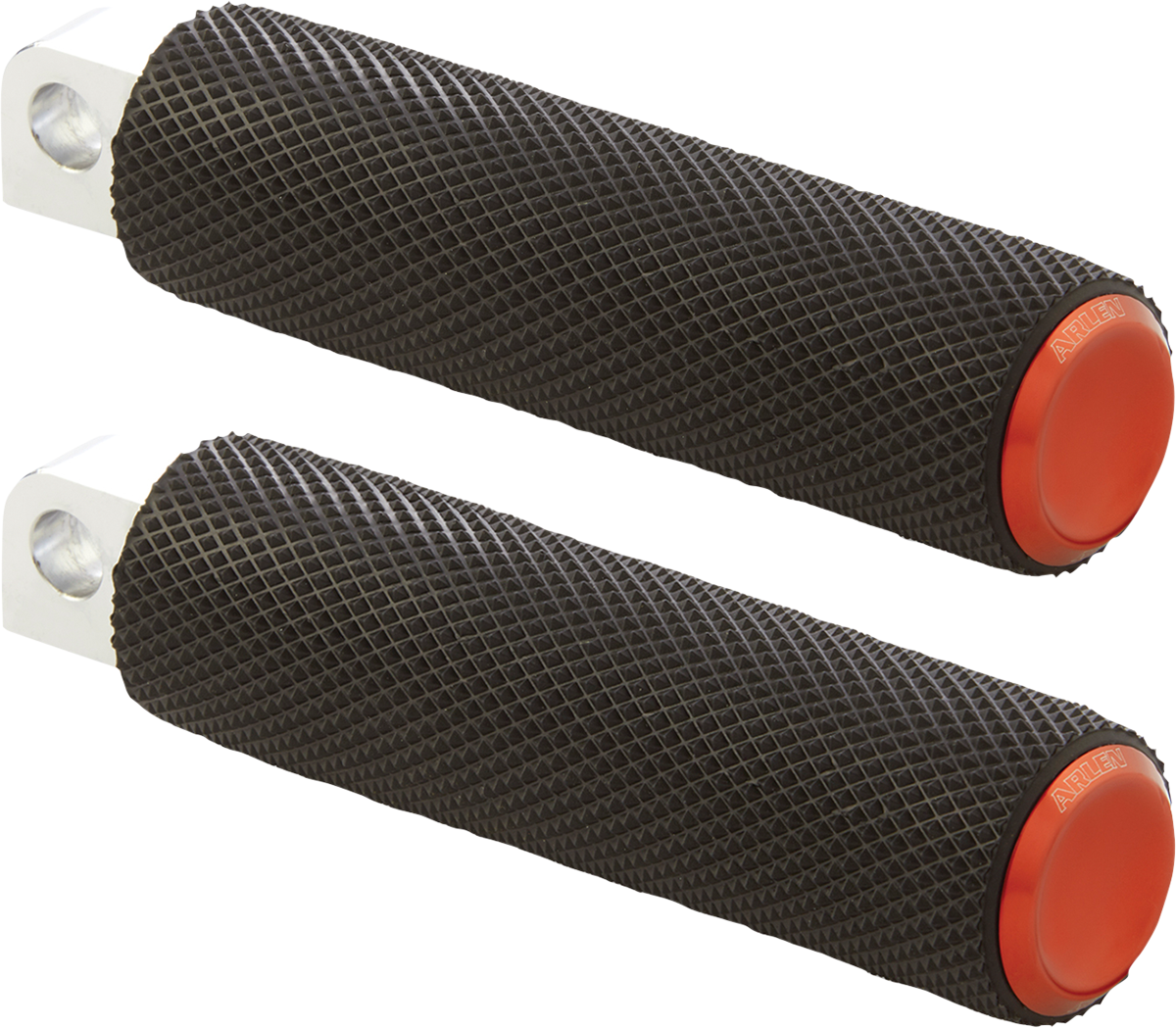 ARLEN NESS Knurled Footpegs - Male Mount - Orange 07-902