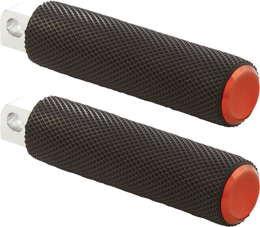 ARLEN NESS Knurled Footpegs - Male Mount - Orange 07-902