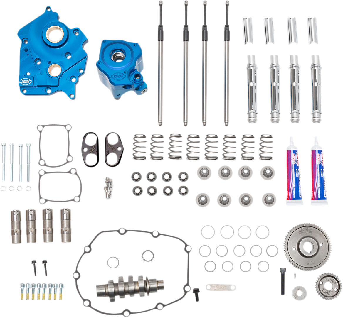 S&S CYCLE Cam Chest Kit with Plate - Gear Drive - Oil Cooled - 550 Cam - Chrome Pushrods - M8 310-1083A