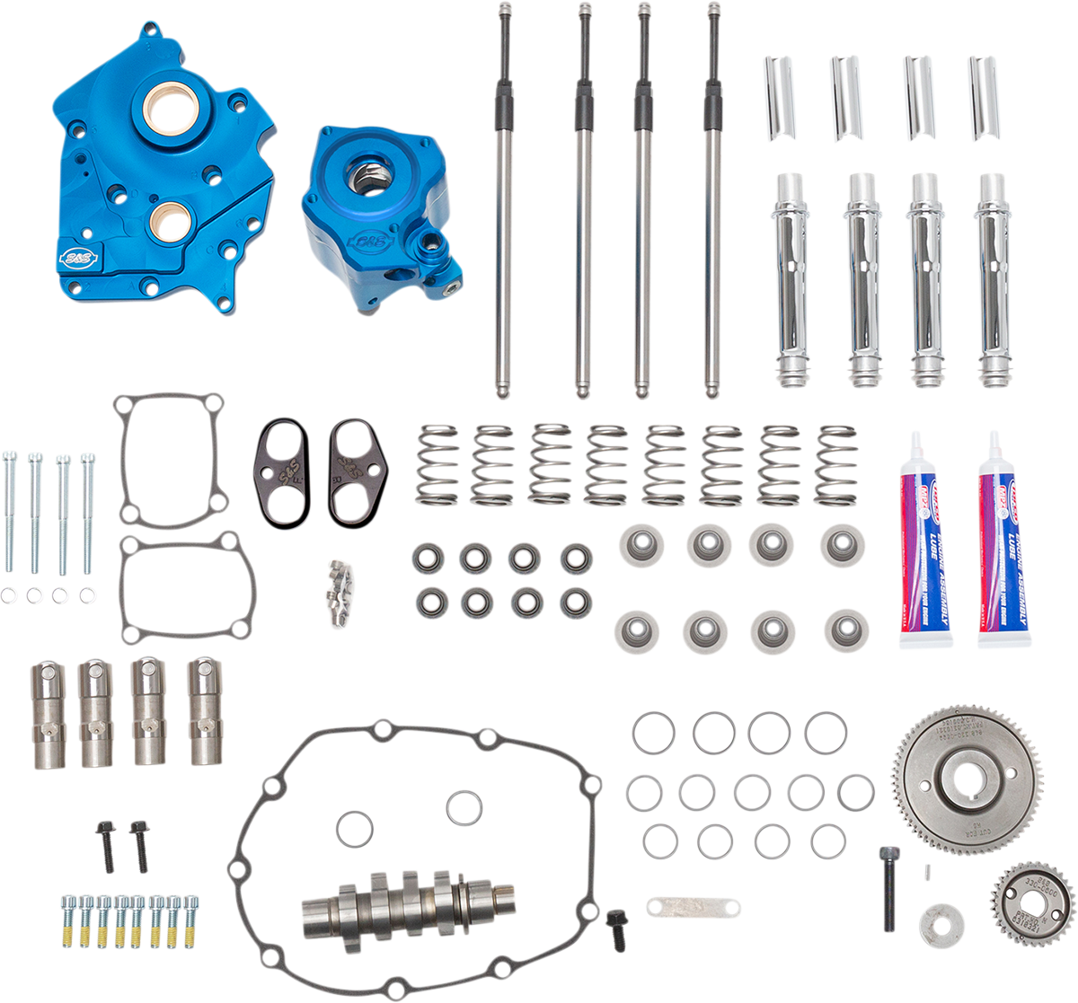 S&S CYCLE Cam Chest Kit with Plate - Gear Drive - Oil Cooled - 540 Cam - Chrome Pushrods - M8 310-1119