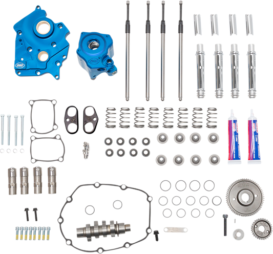 S&S CYCLE Cam Chest Kit with Plate - Gear Drive - Oil Cooled - 540 Cam - Chrome Pushrods - M8 310-1119