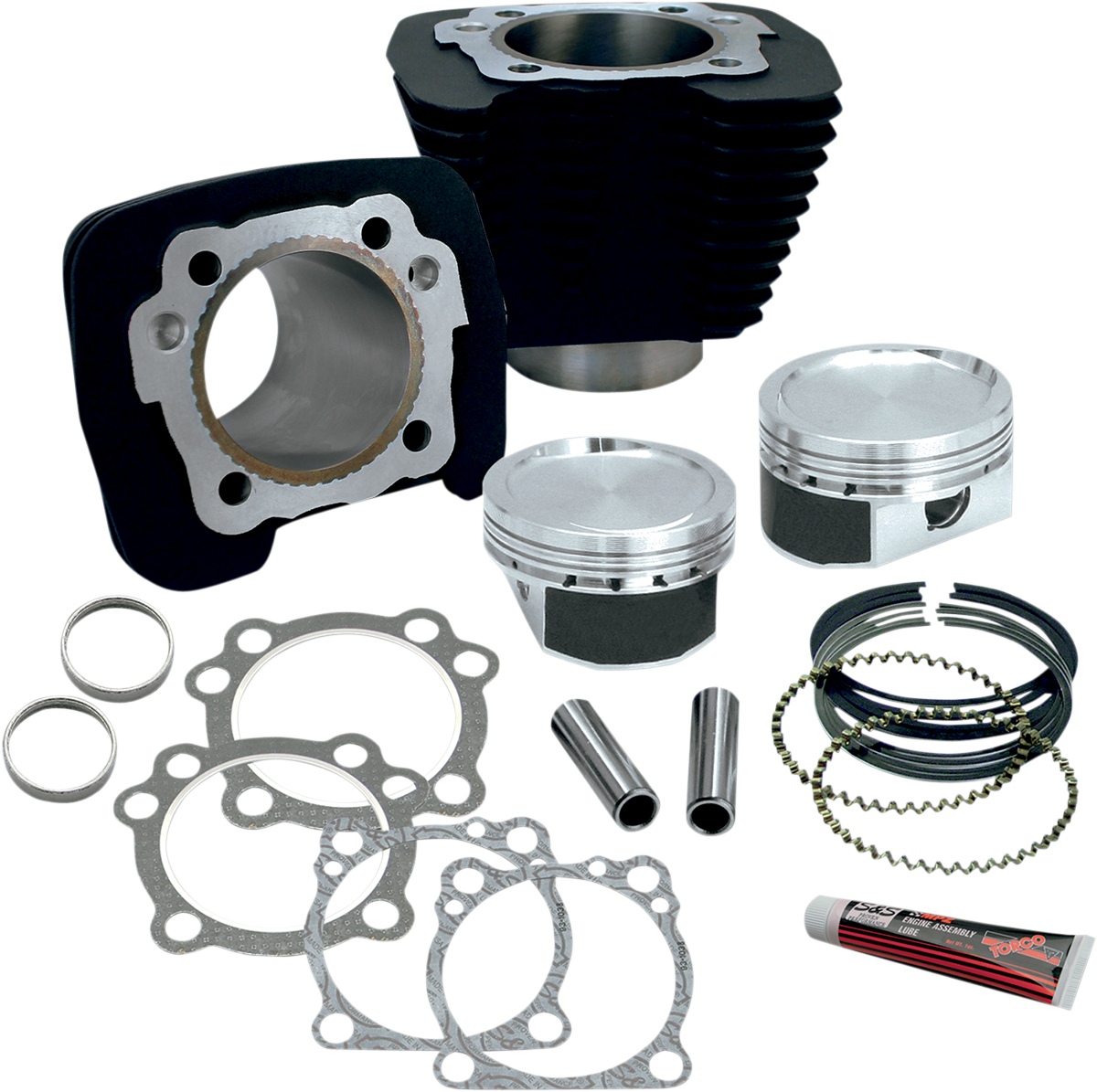 S&S CYCLE 1200cc Conversion Kit - XL883 - Wrinkle Black 910-0687