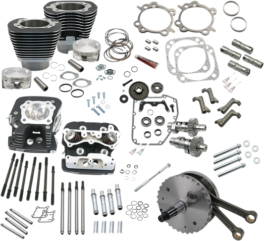 S&S CYCLE 124" Hot Set Up? - Big Bore/Stroker - Wrinkle Black - 88A Twin Cam 900-0564