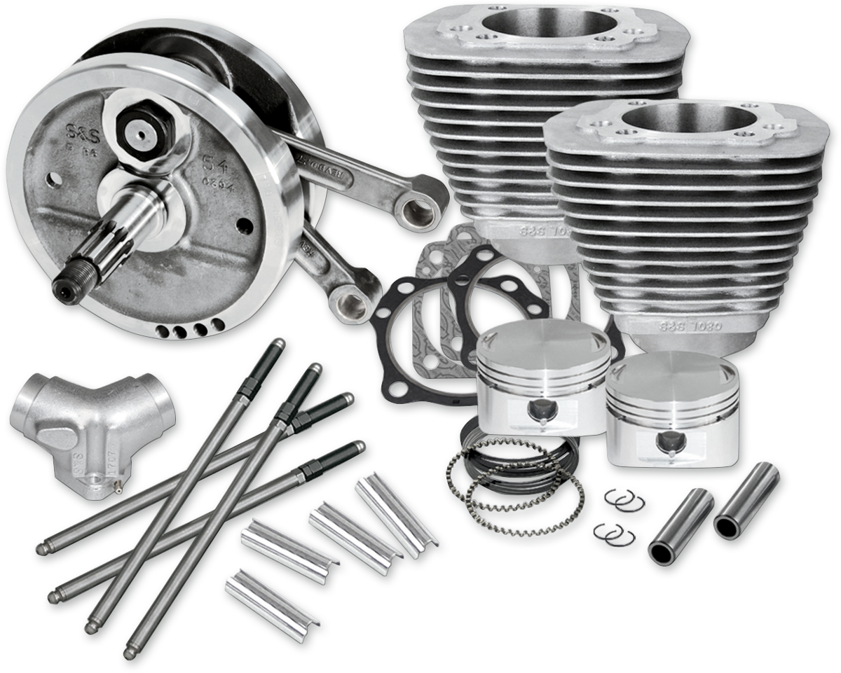 S&S CYCLE 96" Sidewinder® - 3.625" Big Bore - Stroker Kit - Natural - Evolution Big Twin 91-7660