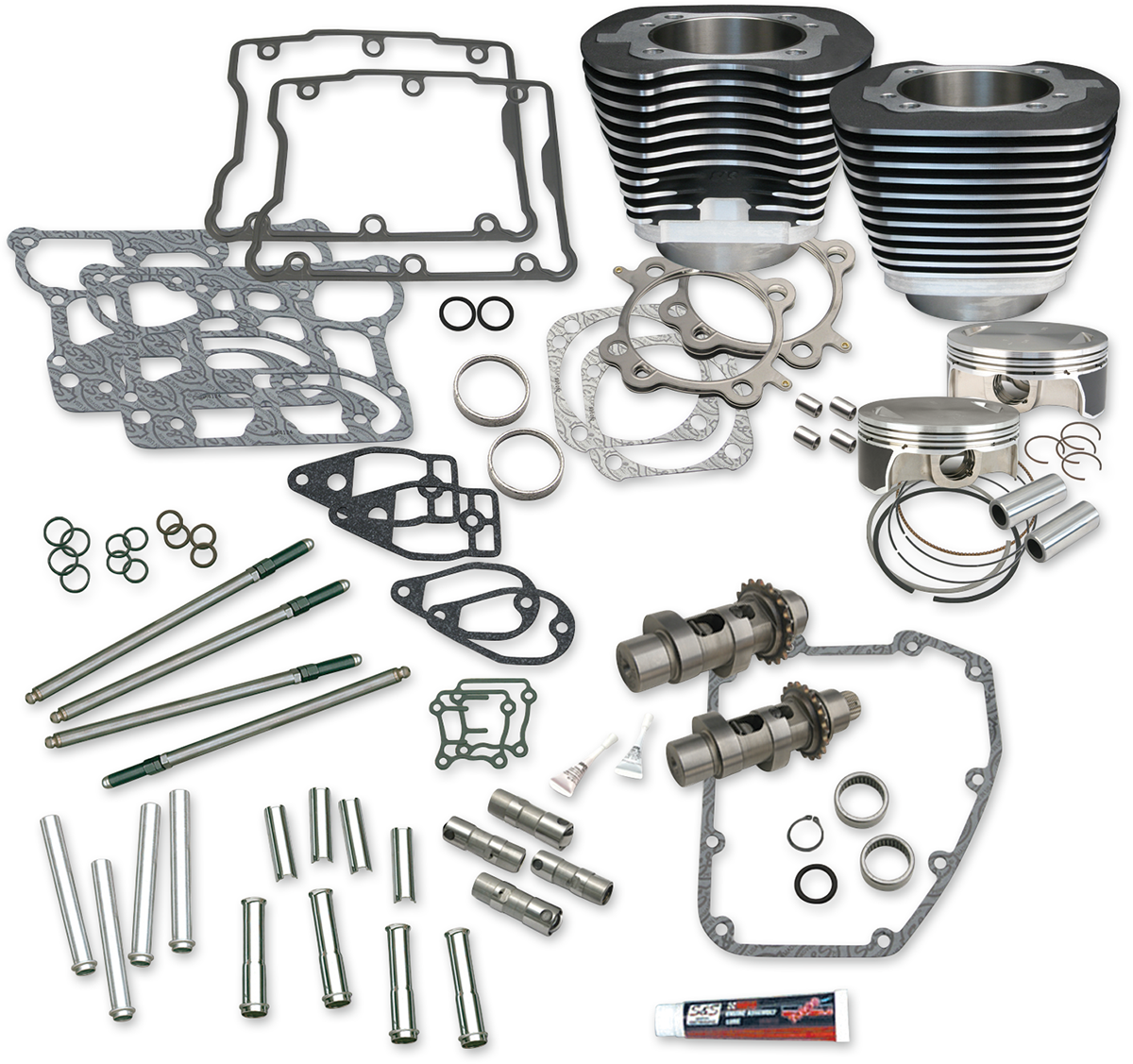 S&S CYCLE 106" Hot Set Up? Kit - 3.967" Bore - Wrinkle Black - Twin Cam 900-0354
