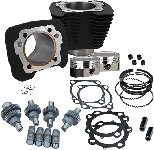 S&S CYCLE Hooligan Kit - 883 cc to 1200 cc - Wrinkle Black - Sportster 910-0699