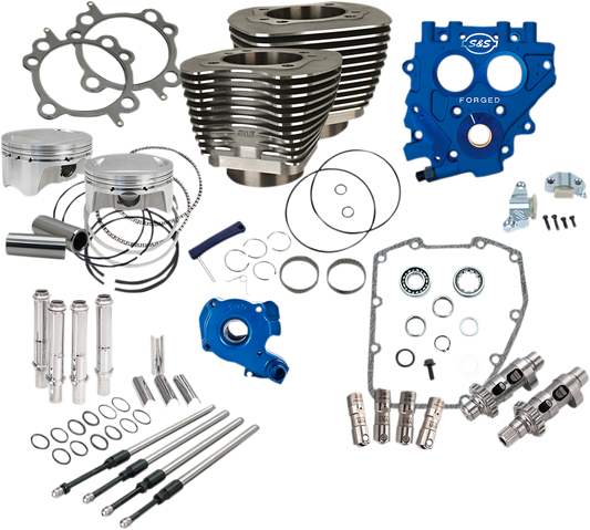 S&S CYCLE 100" Power Package - 585CE - Chain Drive - Wrinkle Black - Twin Cam 88 330-0664