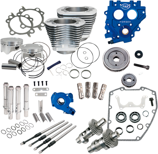 S&S CYCLE 100" Power Package - 585GE - Gear Drive - Silver - Twin Cam 88 330-0663