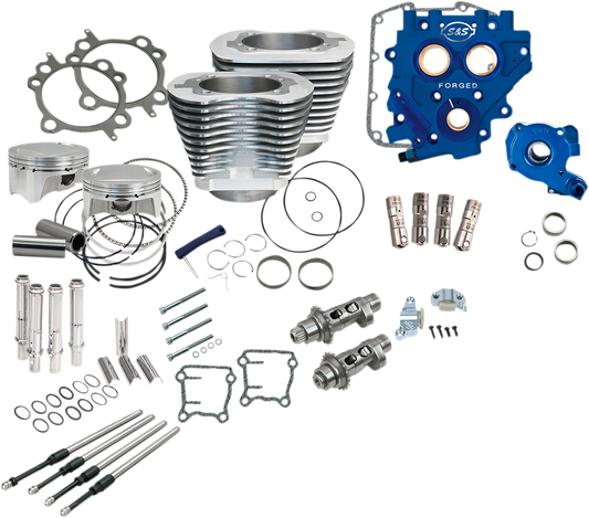 S&S CYCLE 110" Power Package Performance Kit - Chain Drive - Silver 330-0666
