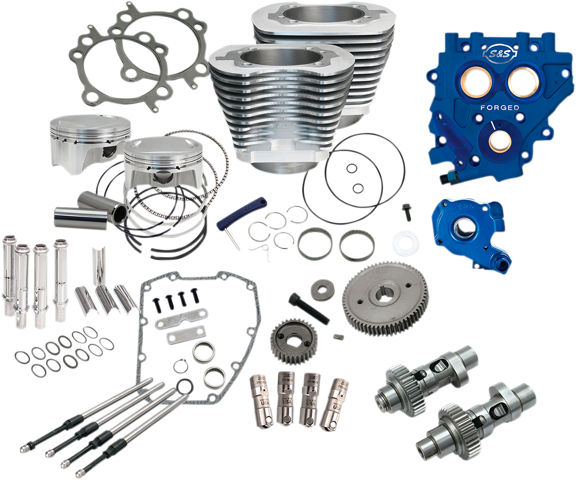 S&S CYCLE 110" Power Package Performance Kit - Gear Drive - Silver 330-0667