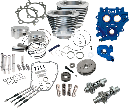 S&S CYCLE 110" Power Package Performance Kit - Gear Drive - Silver 330-0667