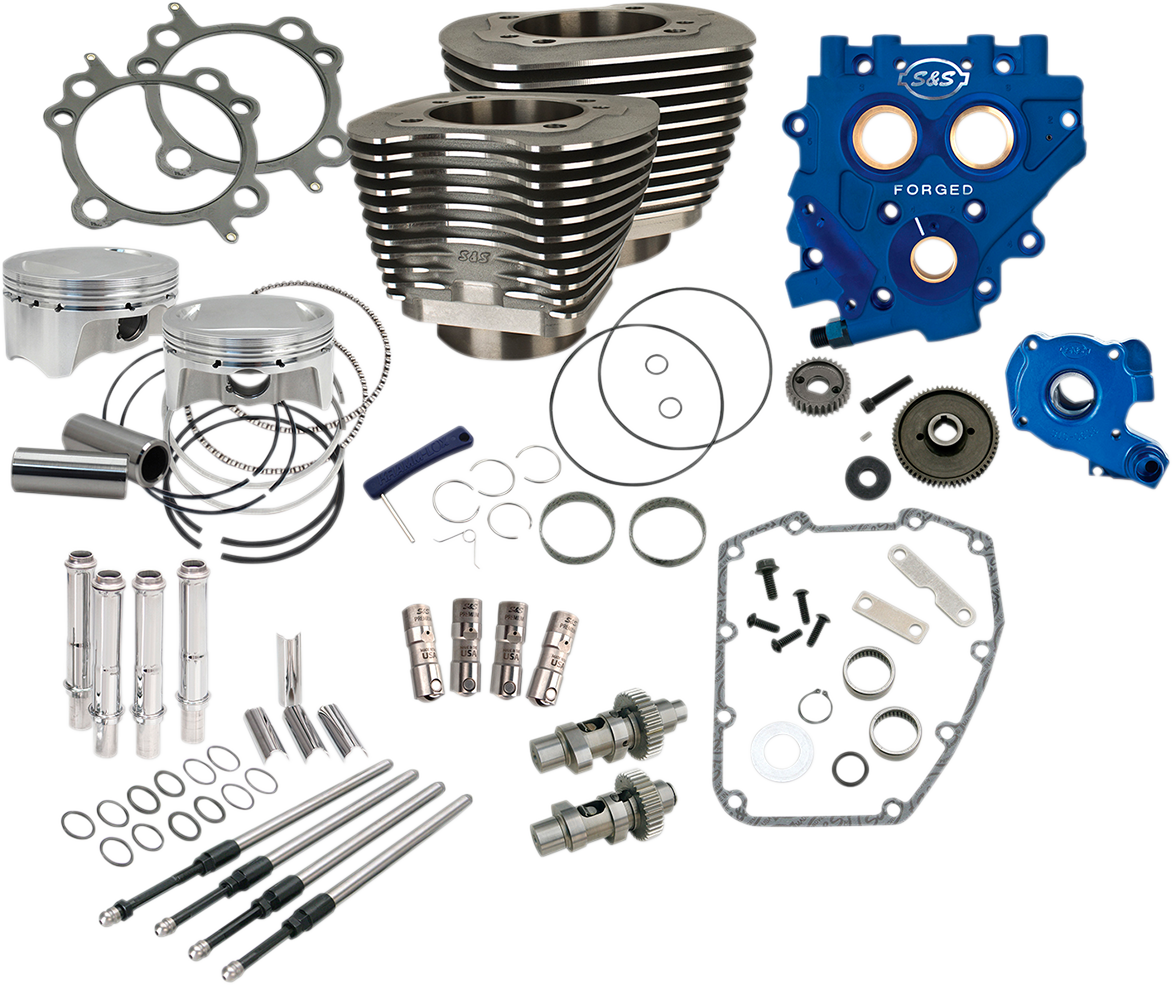 S&S CYCLE 110" Power Package Performance Kit - Gear Drive - Black 330-0669
