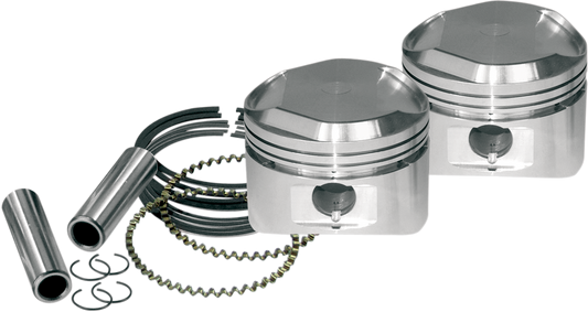 S&S CYCLE Piston Kit - for S&S Super Stock? Cylinder Heads - XL 1200 - +.010 92-2017