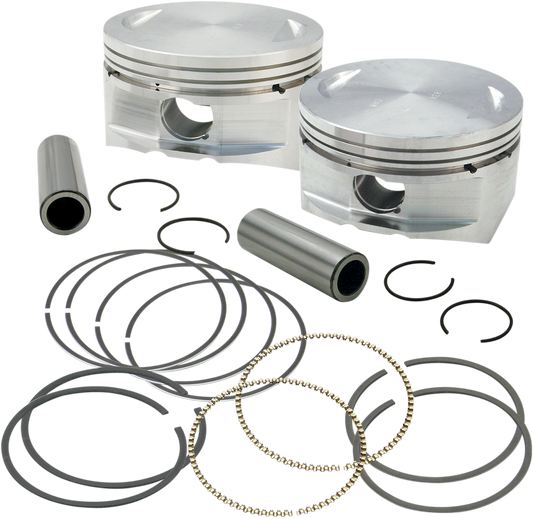 S&S CYCLE Piston Kit - For 106" Big Bore Kit - 3.927" - +0.010" 106-4416