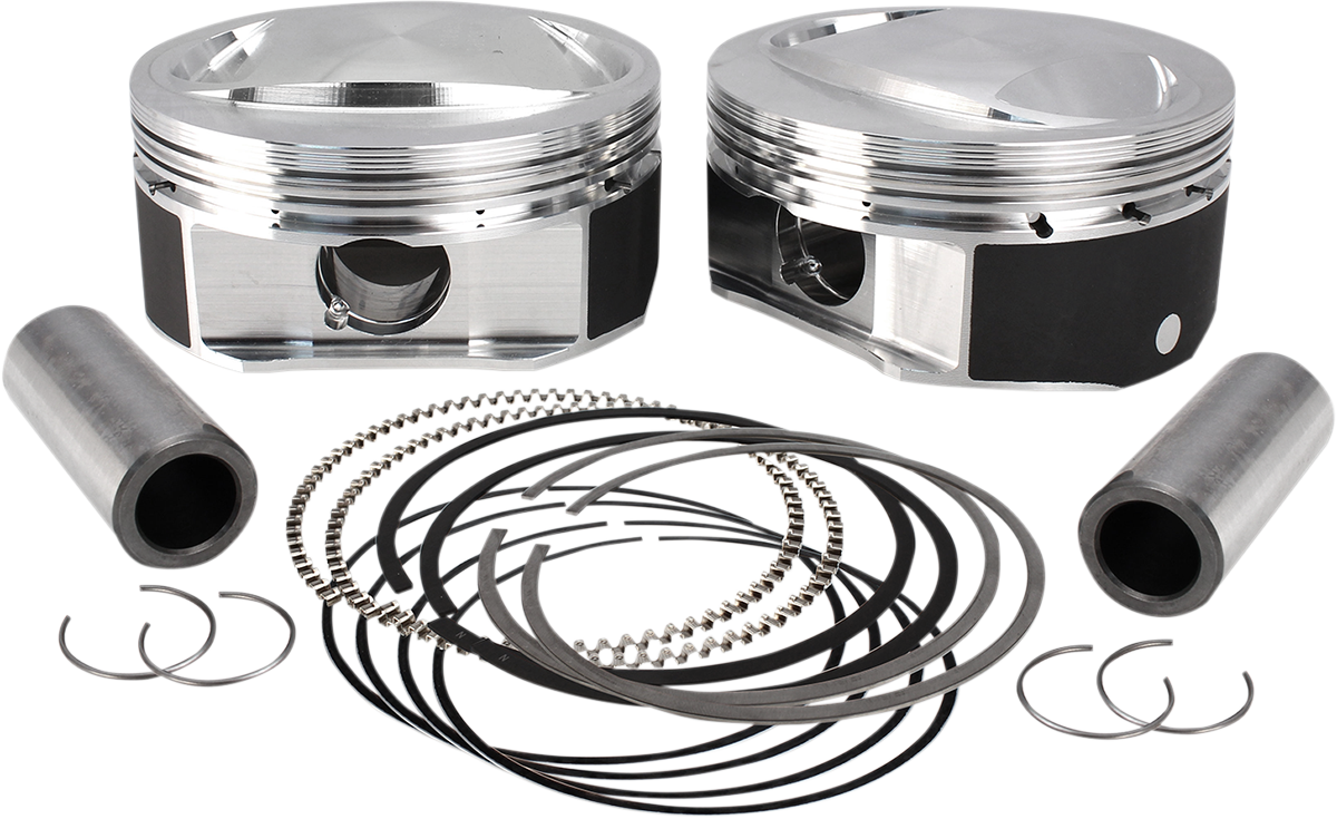 S&S CYCLE High Compression Piston Kit - +0.010" - 110" Twin Cam CVO Motor 920-0115