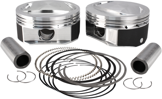 S&S CYCLE High Compression Piston Kit - +0.010" - 110" Twin Cam CVO Motor 920-0115
