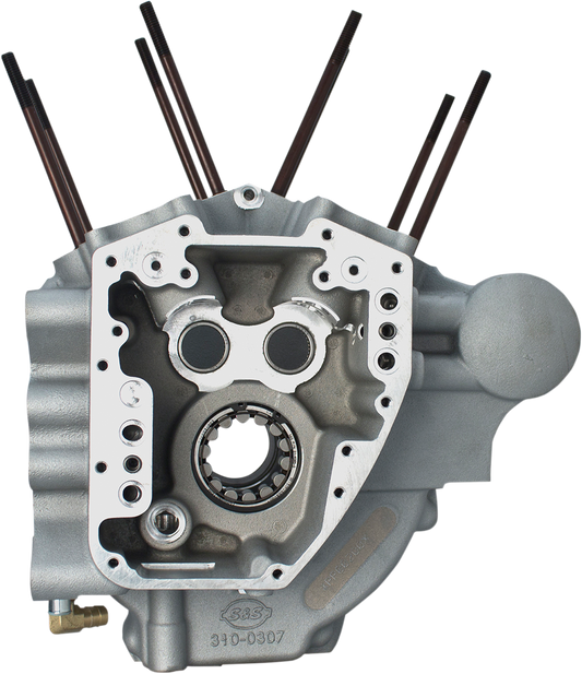 S&S CYCLE Engine Case - 3.750" Bore w/Stock Stud Pattern - Wrinkle Black - Twin Cam 310-0367A