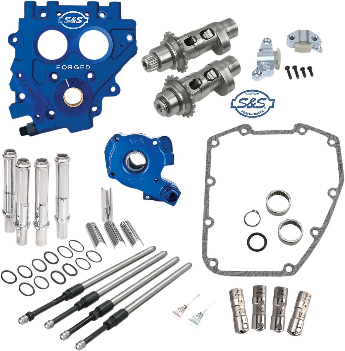 S&S CYCLE Cam Chest with Plate Kit - 551CE - Easy Start Cams - Twin Cam 330-0544
