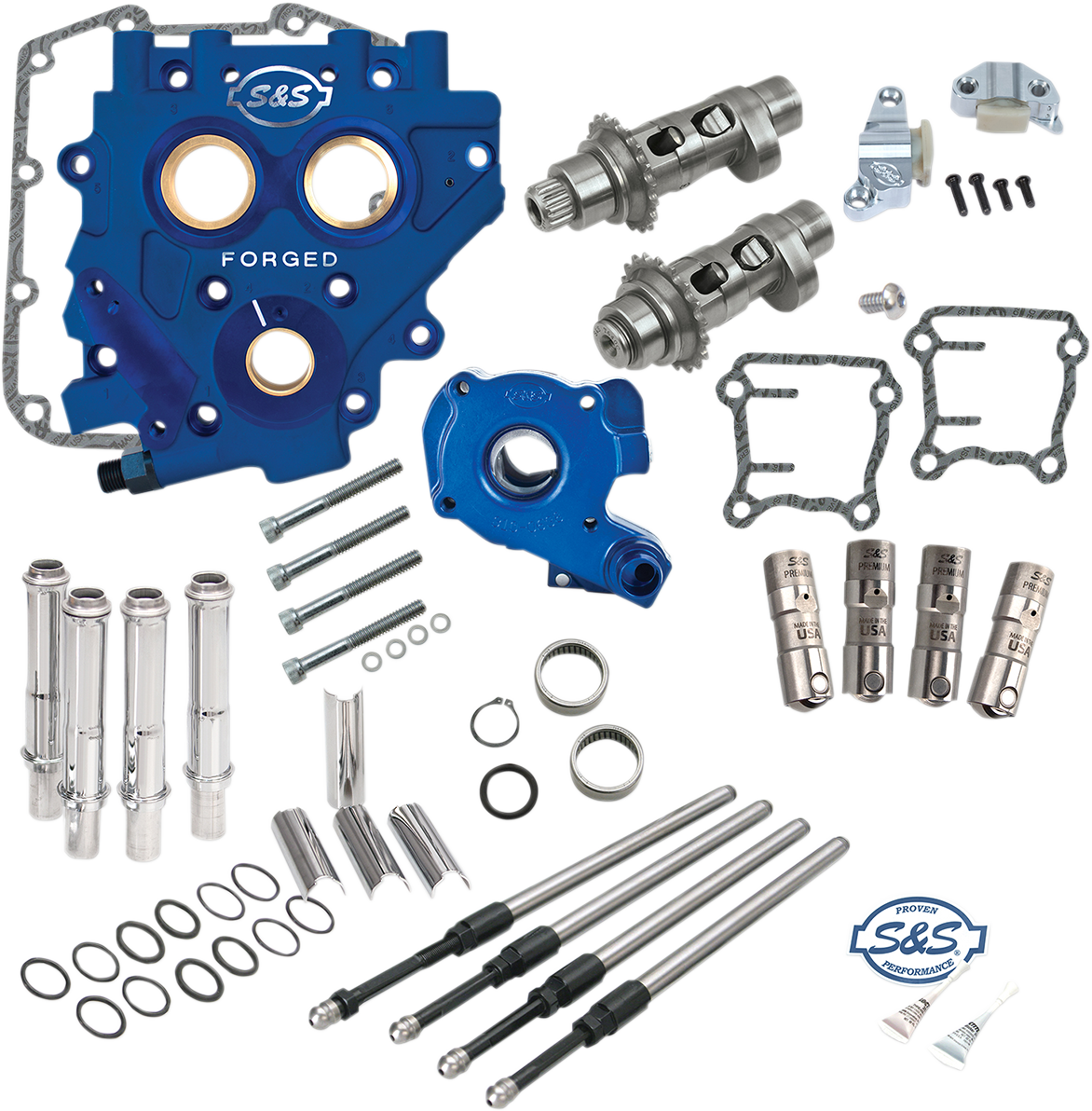 S&S CYCLE Cam Chest with Plate Kit - 585CE - Easy Start Cams - Twin Cam 330-0546