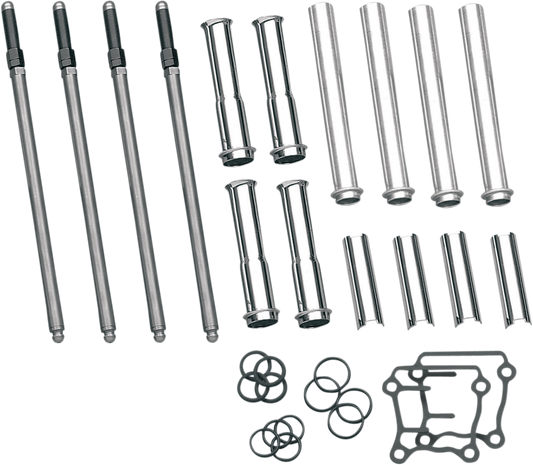 S&S CYCLE Adjustable Pushrod Cover Kit - Twin Cam 93-5095
